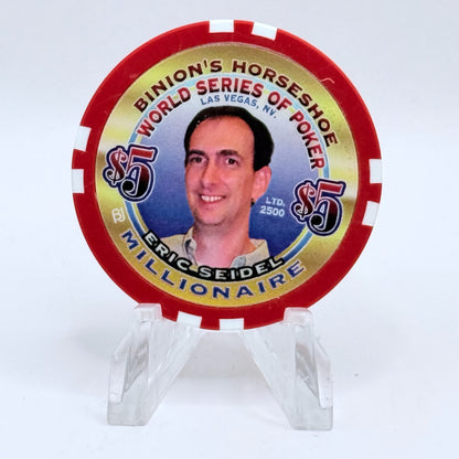 Horseshoe Club (Binion's) Las Vegas Nevada 2002 'Eric Siedel' Series 17 LE $5 Casino Chip V9094