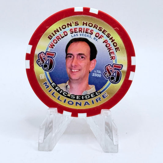 Horseshoe Club (Binion's) Las Vegas Nevada 2002 'Eric Siedel' Series 17 LE $5 Casino Chip V9094
