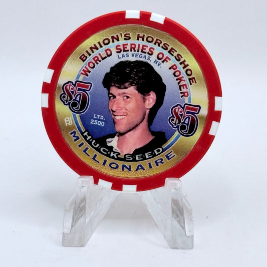 Horseshoe Club (Binion's) Las Vegas Nevada 'Huck Seed' Series 17 LE $5 Casino Chip V9093
