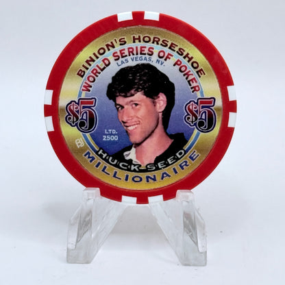 Horseshoe Club (Binion's) Las Vegas Nevada 'Huck Seed' Series 17 LE $5 Casino Chip V9093