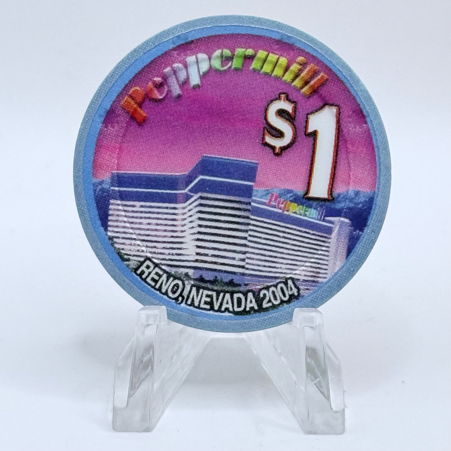 Peppermill Reno Nevada 2004 'Oceano' $1 Casino Chip E4082