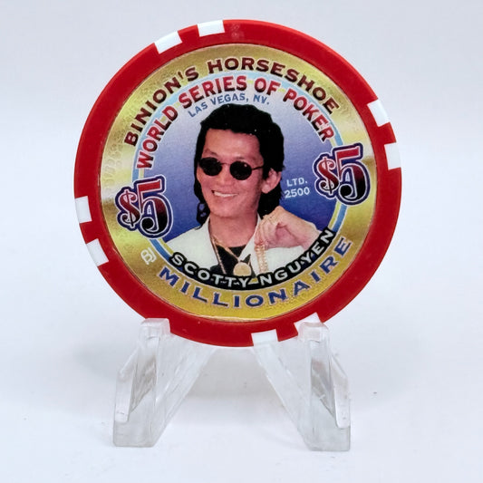 Horseshoe Club (Binion's) Las Vegas Nevada 'Scotty Nguyen' Series 17 LE $5 Casino Chip V9092