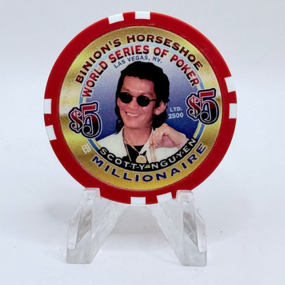 Horseshoe Club (Binion's) Las Vegas Nevada 'Scotty Nguyen' Series 17 LE $5 Casino Chip V9092