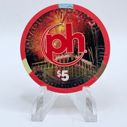 Planet Hollywood Las Vegas Nevada 2009 'New Year's' LE $5 Casino Chip E8223