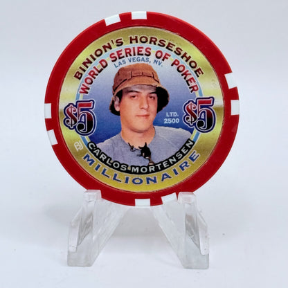 Horseshoe Club (Binion's) Las Vegas Nevada 2002 'Carlos Mortenson' Series 17 LE $5 Casino Chip V9090