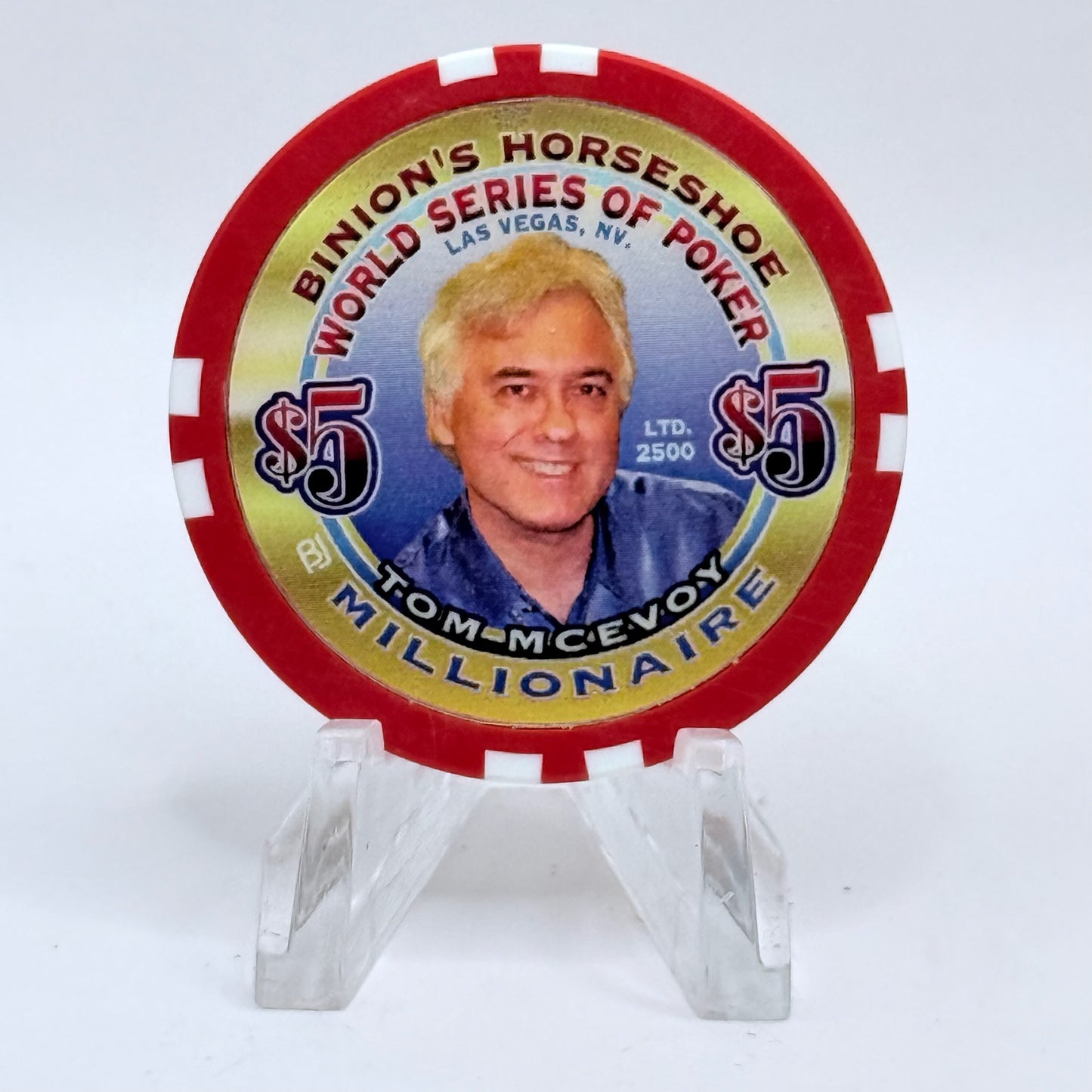 Horseshoe Club (Binion's) Las Vegas Nevada 'Tom Mcevoy' Series 17 LE $5 Casino Chip V9089