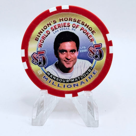 Horseshoe Club (Binion's) Las Vegas Nevada 2002 'Mansour Matloubi' Series 17 LE $5 Casino Chip V9088