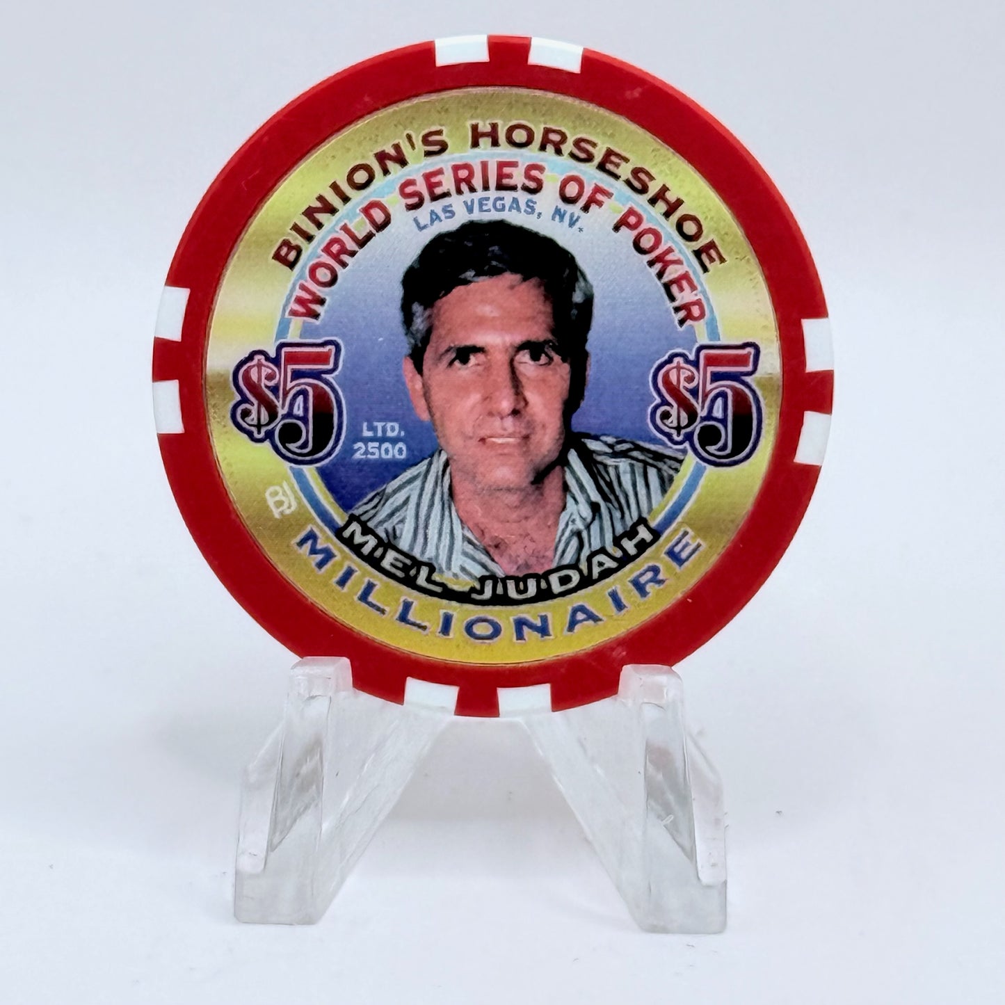 Horseshoe Club (Binion's) Las Vegas Nevada 2002 'Jay Heimowitz' Series 17 LE $5 Casino Chip V9086
