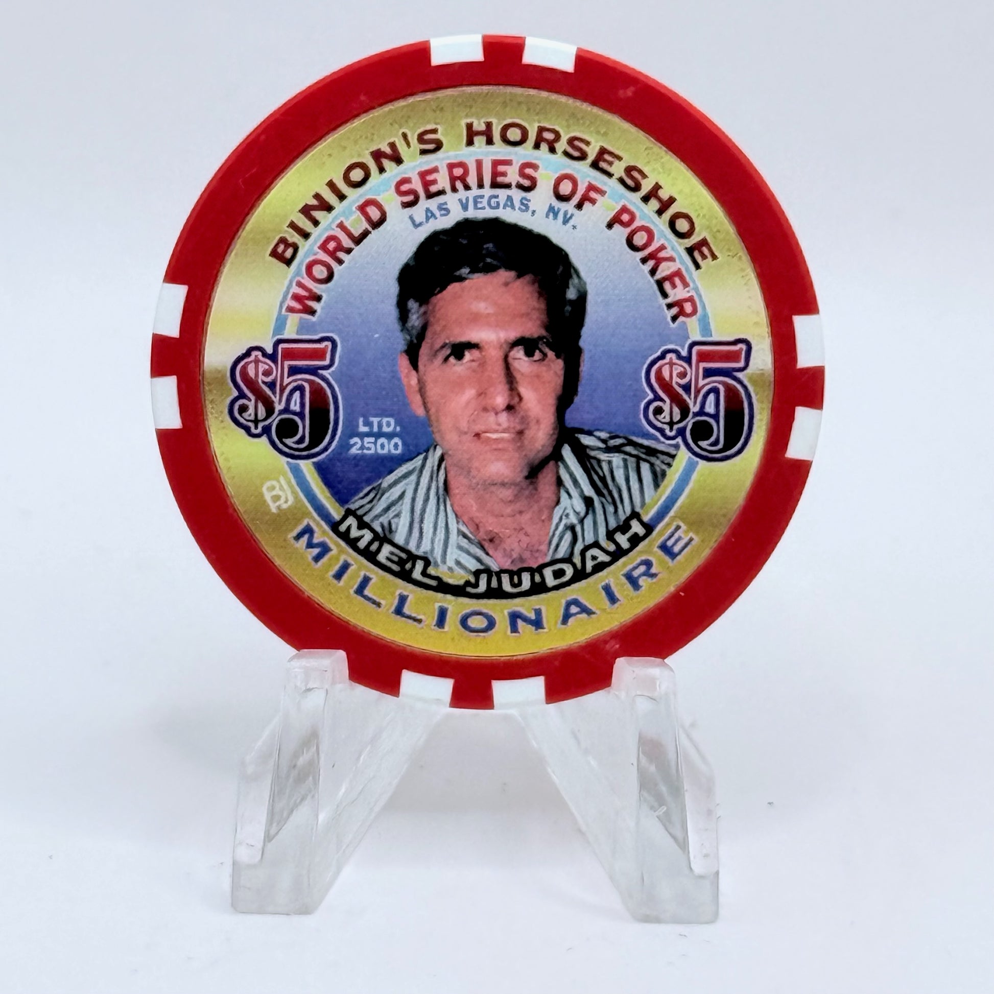 Horseshoe Club (Binion's) Las Vegas Nevada 2002 'Jay Heimowitz' Series 17 LE $5 Casino Chip V9086