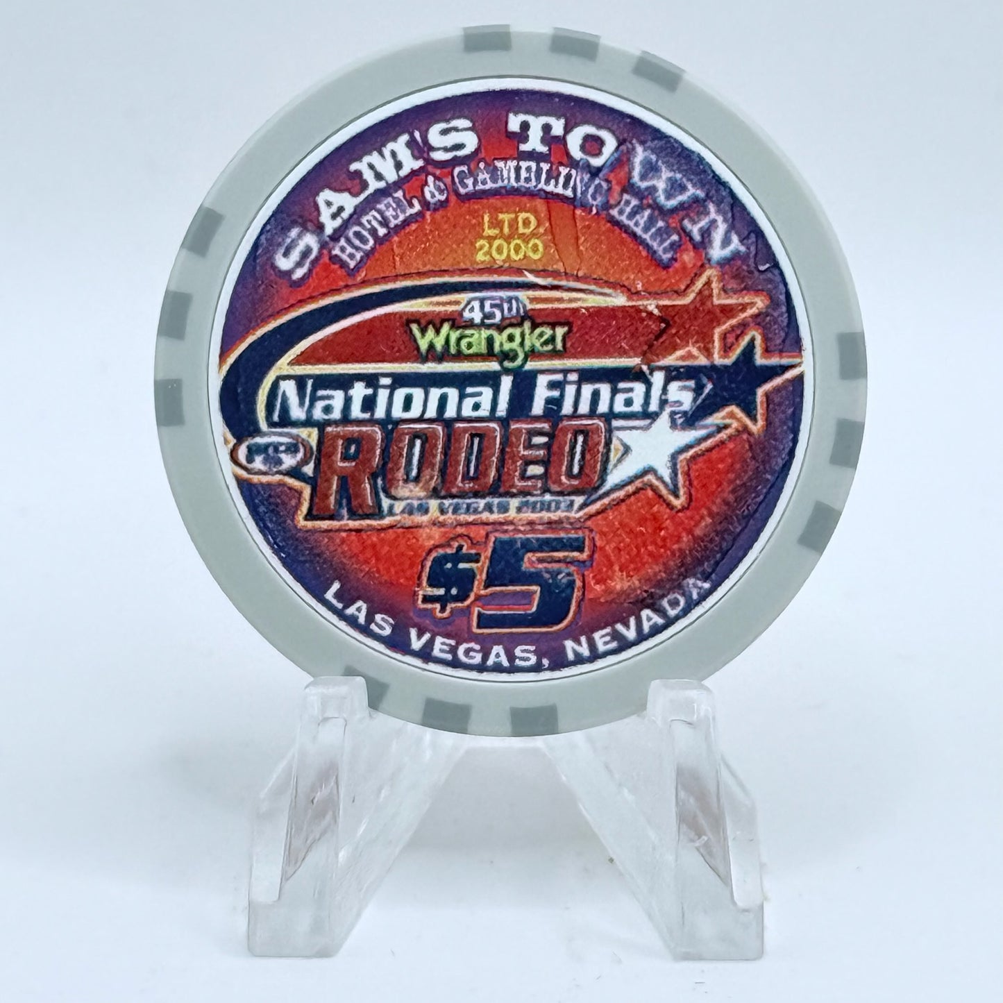 Sam's Town Las Vegas Nevada 2003 'National Finals Rodeo' LE $5 Casino Chip E2434