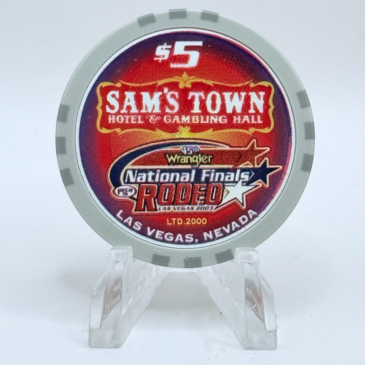 Sam's Town Las Vegas Nevada 2003 'National Finals Rodeo' LE $5 Casino Chip E2434