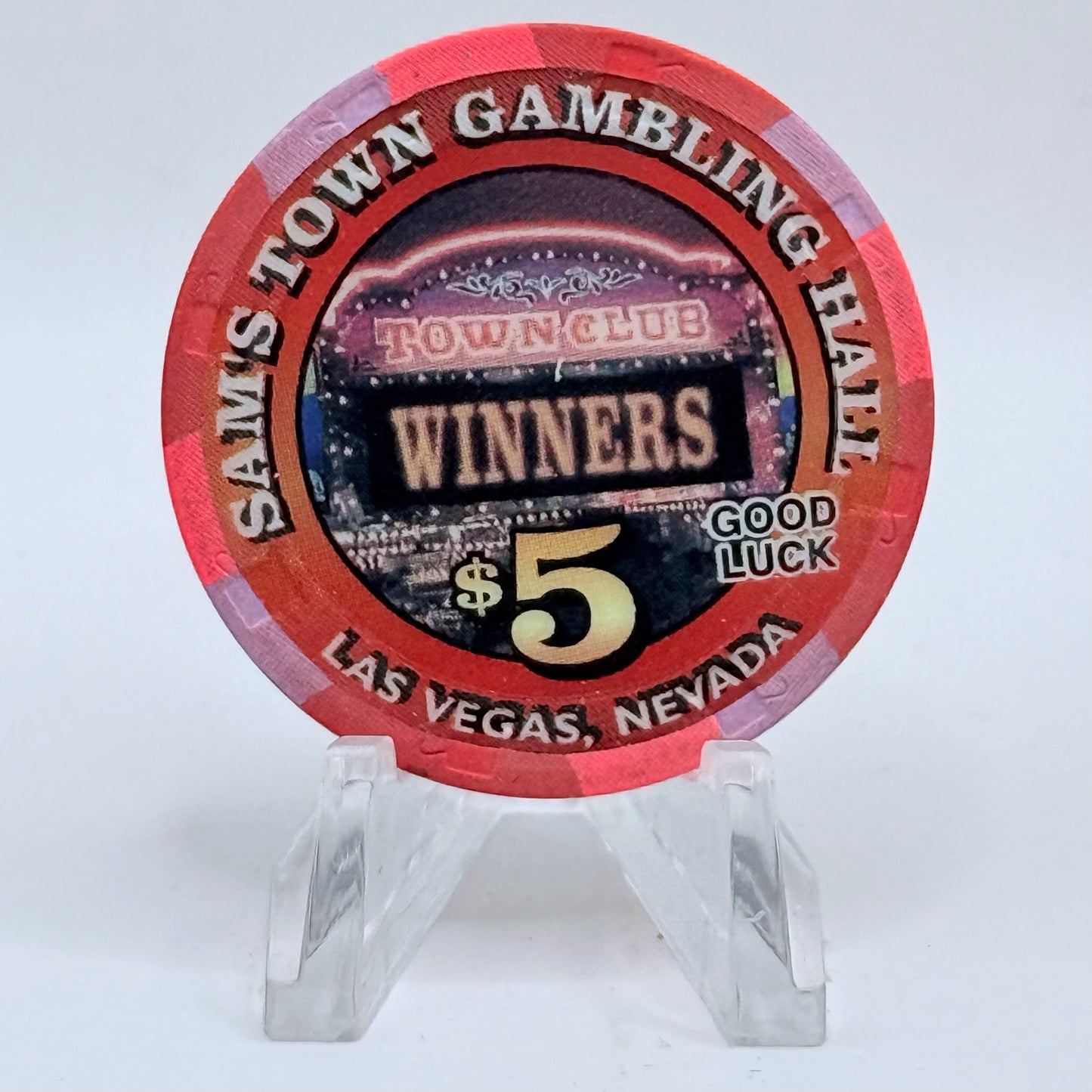 Sam's Town Las Vegas Nevada 1998 LE $5 Casino Chip V1461