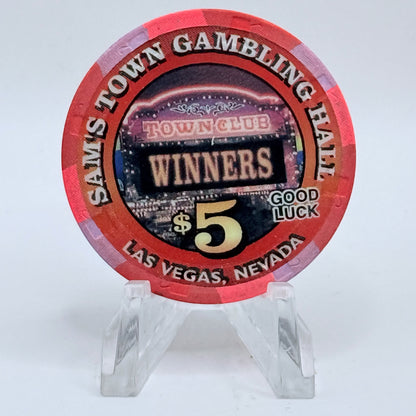 Sam's Town Las Vegas Nevada 1998 LE $5 Casino Chip V1461