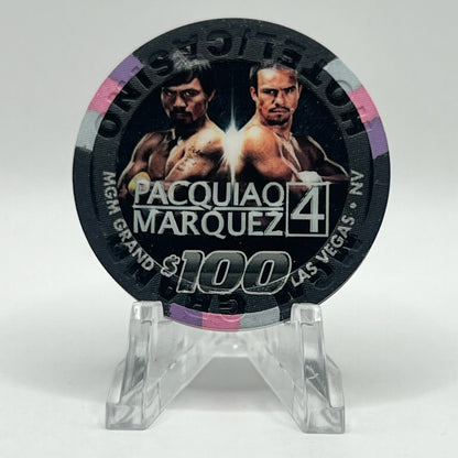 MGM Grand (Theme Hotel) Las Vegas Nevada 2012 'Pacquiao vs Marquez' LE $100 Casino Chip
