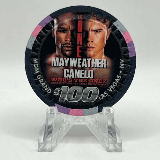 MGM Grand (Theme Hotel) Las Vegas Nevada 2013 'Mayweather vs Canelo' LE $100 Casino Chip