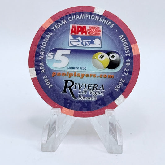 Riviera Las Vegas Nevada 2006 LE $5 Casino Chip E4577