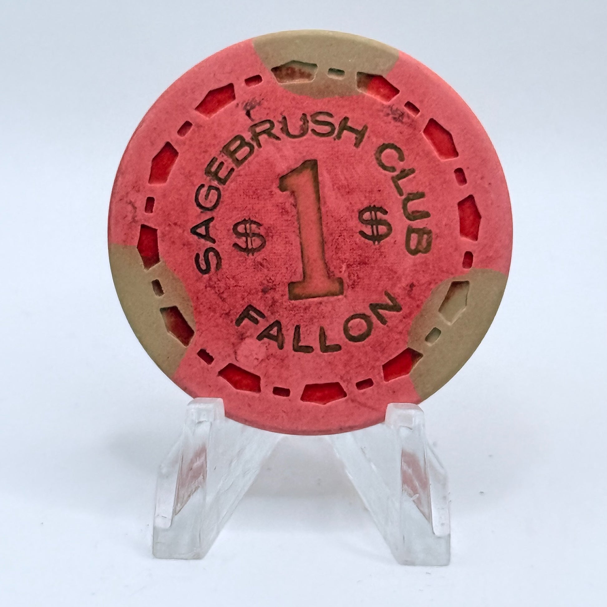 Sagebrush Club Fallon Nevada 1968 $1 Casino Chip N3335