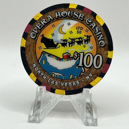 Opera House Casino N. Las Vegas Nevada 2001 Christmas LE $100 Casino Chip