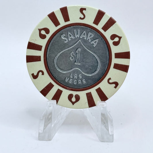Sahara Las Vegas Nevada 1970s $1 Casino Chip N2115