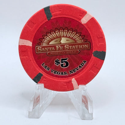 Santa Fe Station Las Vegas Nevada 2007 $5 Casino Chip E6045