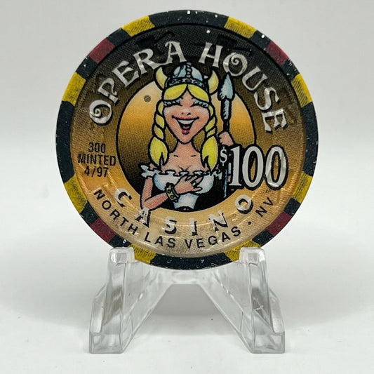 Opera House Casino N. Las Vegas Nevada 1997 LE $100 Casino Chip N8906