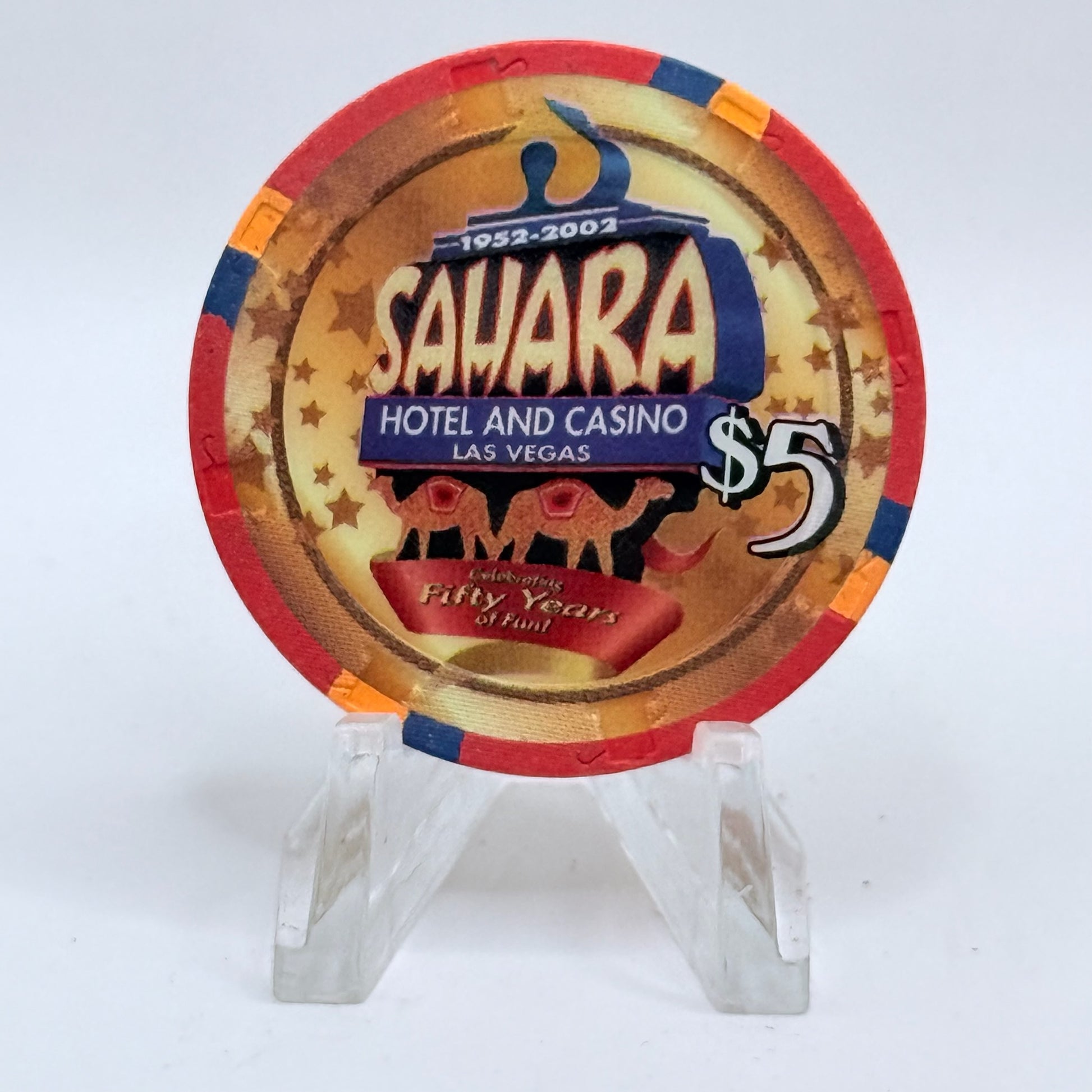 Sahara Las Vegas Nevada 2002 'Golden Anniversary' LE $5 Casino Chip V9681