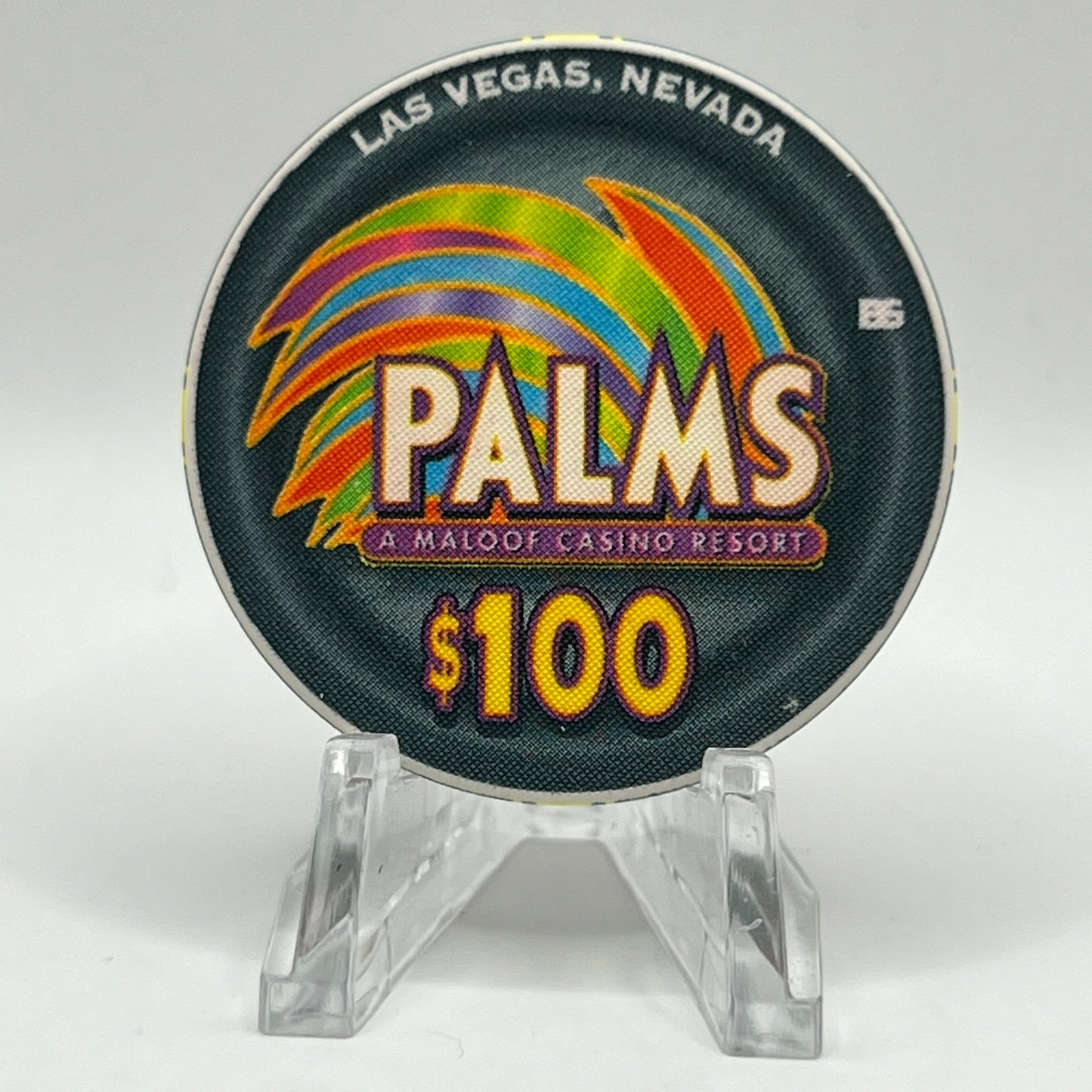 Palms Casino Resort Las Vegas Nevada 2003 "2nd Anniversary" LE $100 Casino Chip E2029