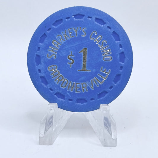 Sharkey's Casino Gardnerville Nevada 1971 $1 Casino Chip N6687