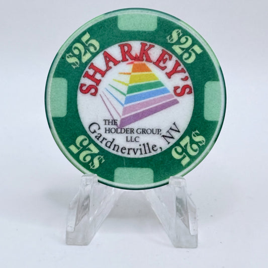 Sharkey's Casino Gardnerville Nevada 2002 $25 Casino Chip V9743