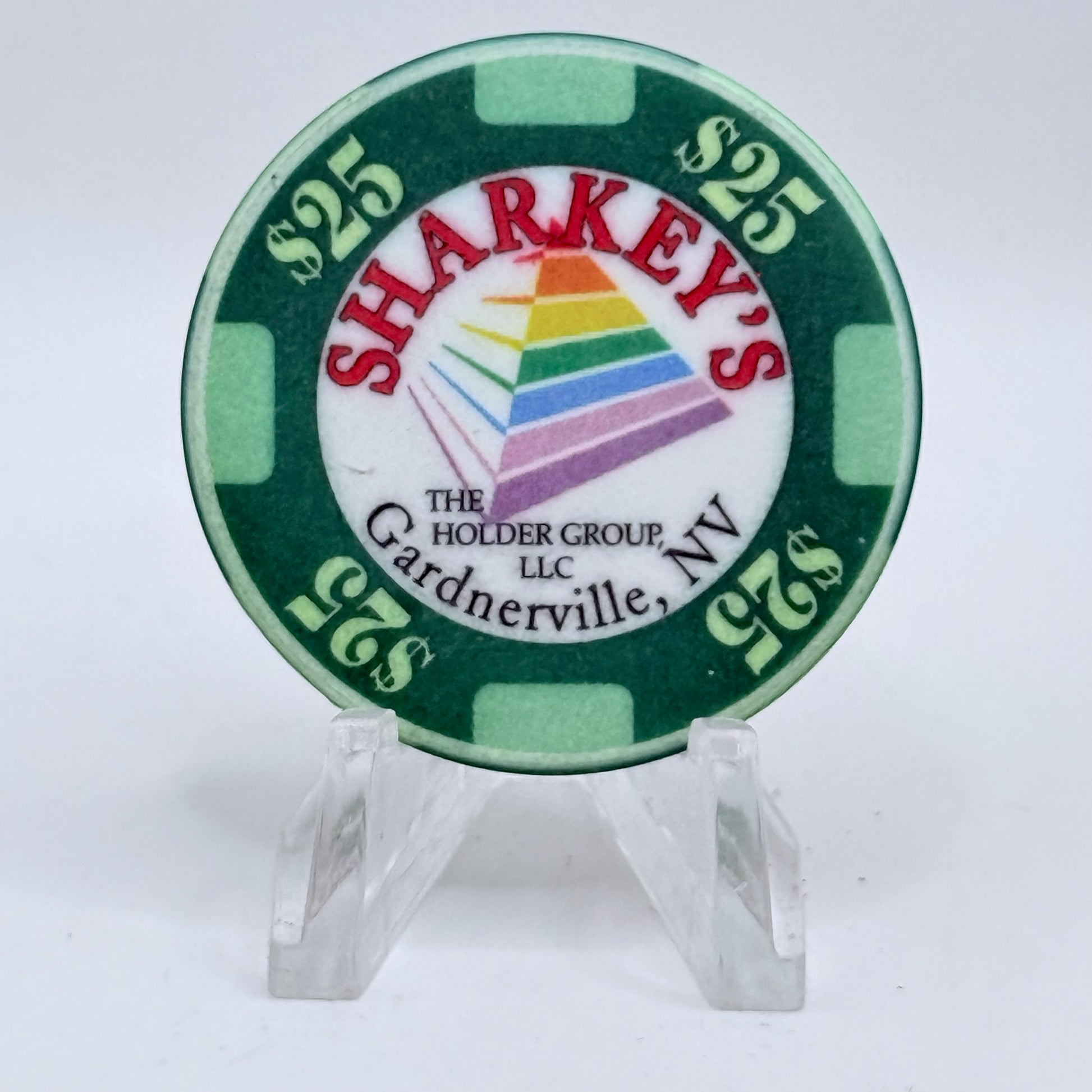 Sharkey's Casino Gardnerville Nevada 2002 $25 Casino Chip V9743