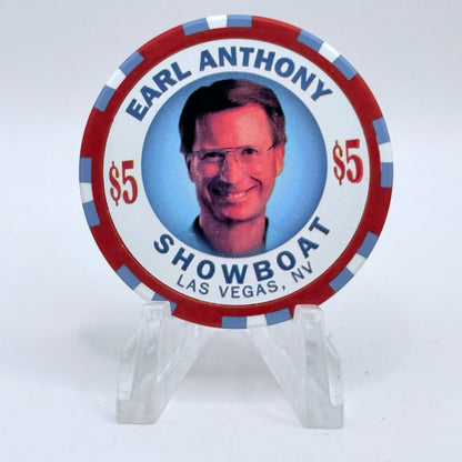 Showboat Las Vegas Nevada 1996 'Pba Bowler, Earl Anthony' LE $5 Casino Chip N9073