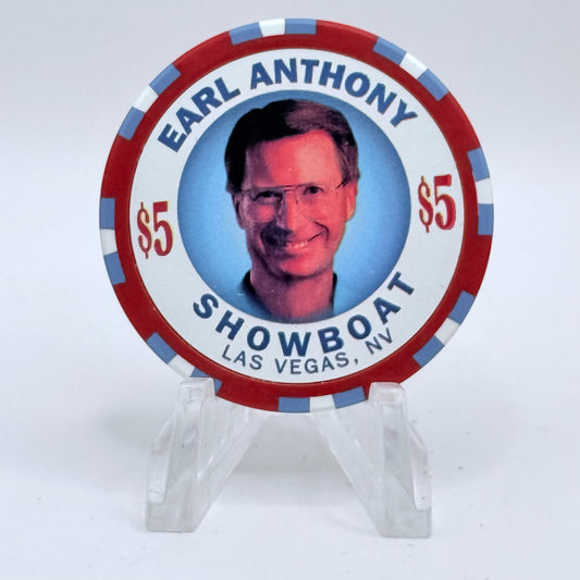 Showboat Las Vegas Nevada 1996 'Pba Bowler, Earl Anthony' LE $5 Casino Chip N9073