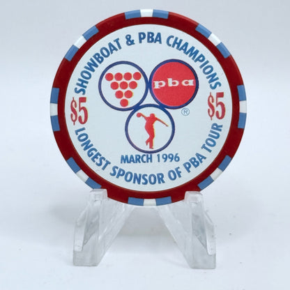 Showboat Las Vegas Nevada 1996 'Pba Bowler, Earl Anthony' LE $5 Casino Chip N9073
