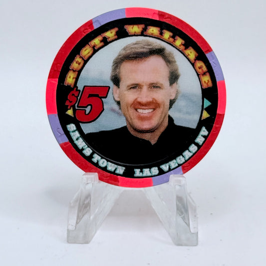 Sam's Town Las Vegas Nevada 1999 'Rusty Wallace/ Sam's Town 300' LE $5 Casino Chip V3368