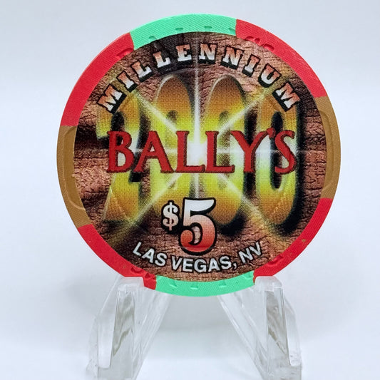 Bally's Las Vegas Nevada 1999 'Millennium' LE $5 Casino Chip V3689