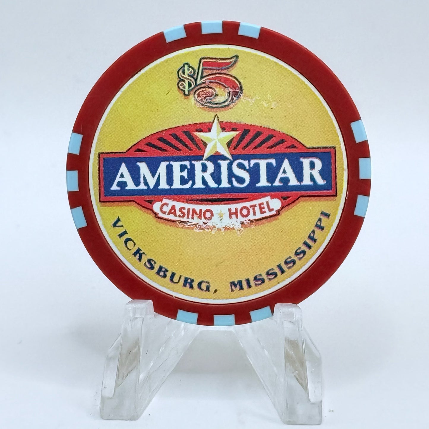Ameristar Vicksburg Mississippi 'Bottleneck Blues Bar ' LE $5 Casino Chip