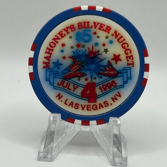 Mahoney's Silver Nugget N. Las Vegas Nevada 1996 LE $5 Casino Chip N9103