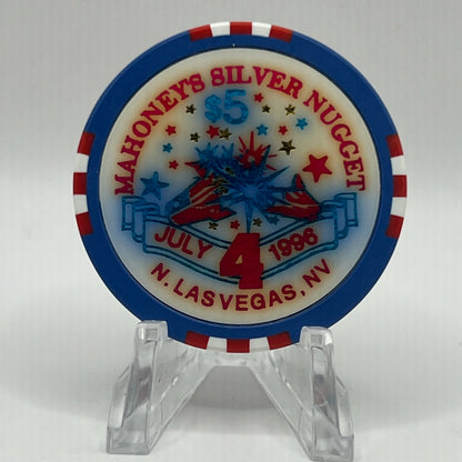 Mahoney's Silver Nugget N. Las Vegas Nevada 1996 LE $5 Casino Chip N9103
