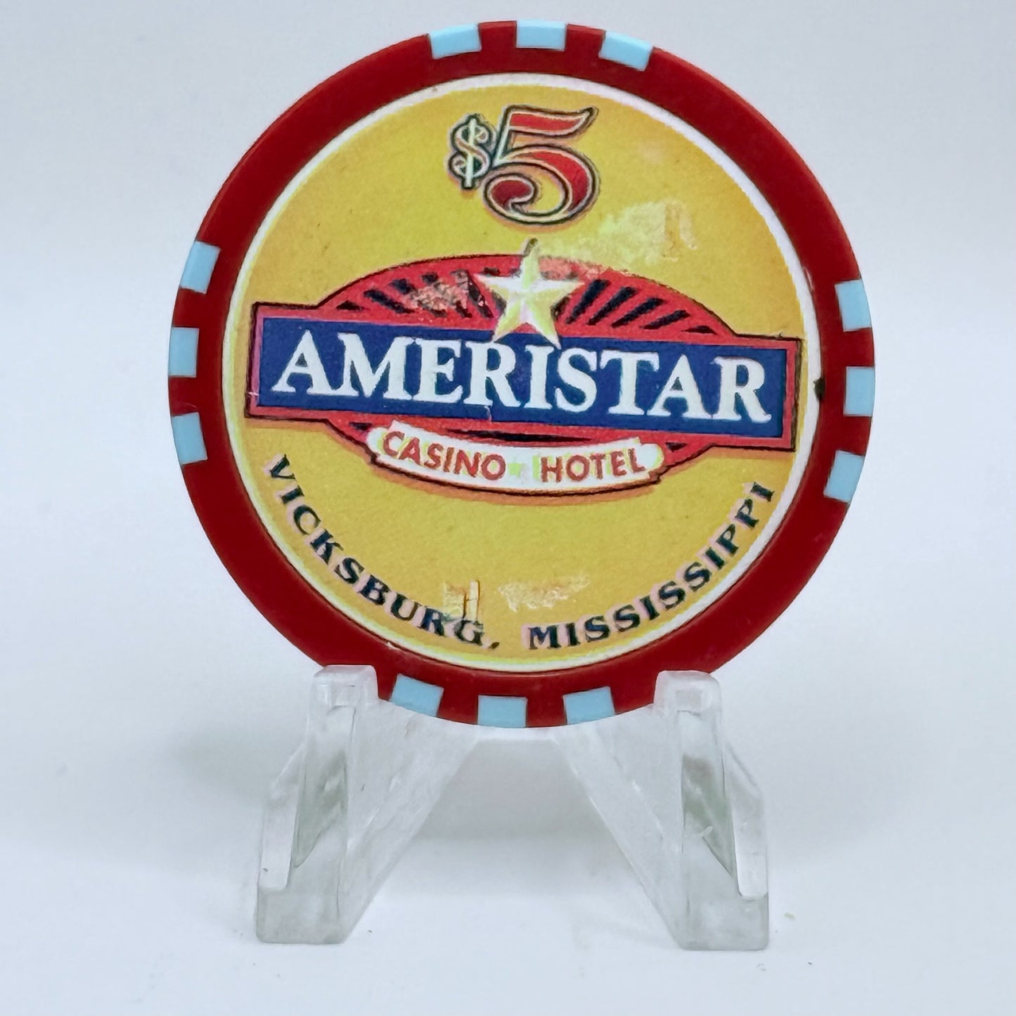 Ameristar Vicksburg Mississippi 'Bottleneck Blues Bar' LE $5 Casino Chip