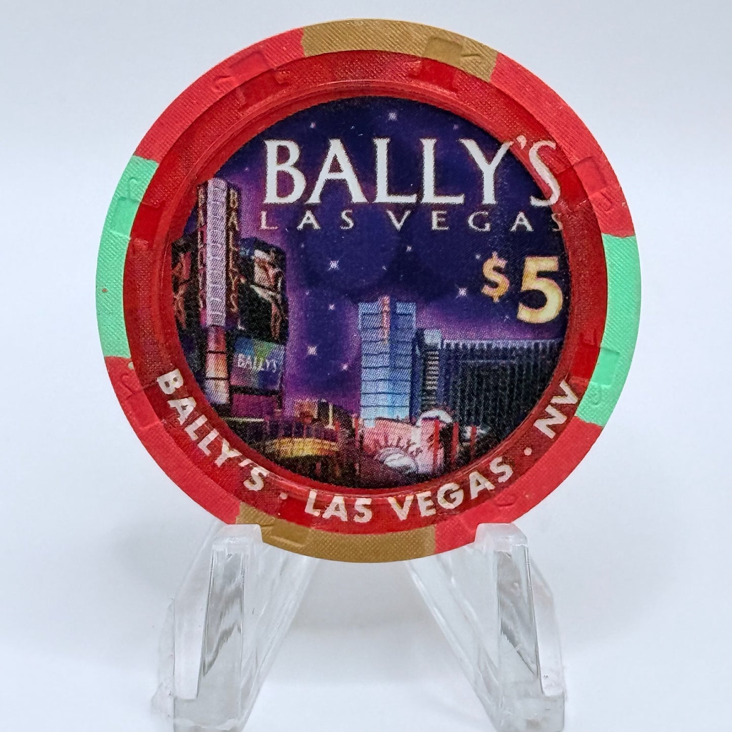 Bally's Las Vegas Nevada 2007 'Fourth Of July' LE $5 Casino Chip E6332