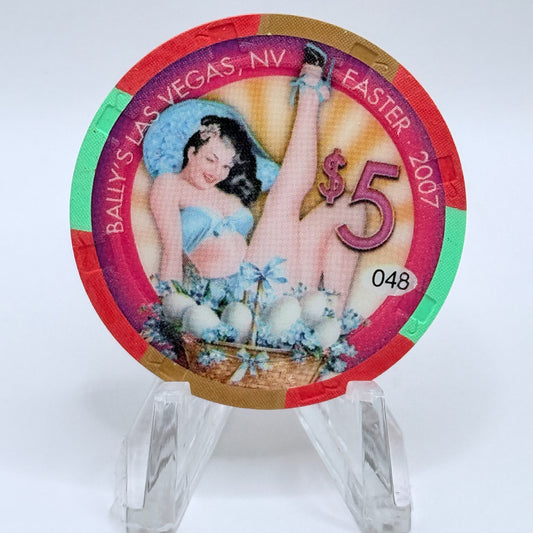 Bally's Las Vegas Nevada 2007 'Easter' LE $5 Casino Chip E6083