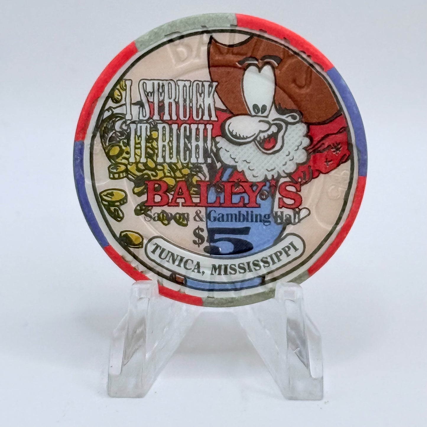 Bally's Robinsonville Mississippi 'Jim Farnham Collection' $5 Manufacturer Sample Chips