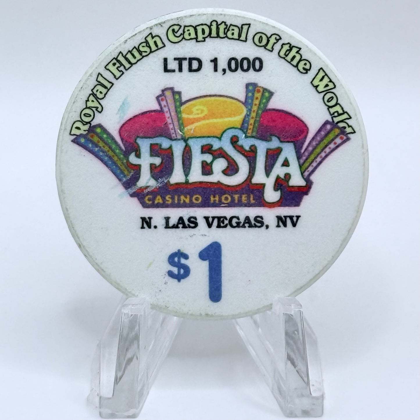 Fiesta Rancho N. Las Vegas Nevada 1999 'Last Chip Of The Millennium' LE $1 Casino Chip V4095