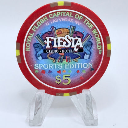 Fiesta Rancho N. Las Vegas Nevada 1998 'Slam Dunk Blackjack Tournament' LE $5 Casino Chip N9644