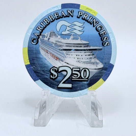 Caribbean Princess Princess Cruises Wet Chips 2004 $2.50 Casino Chip
