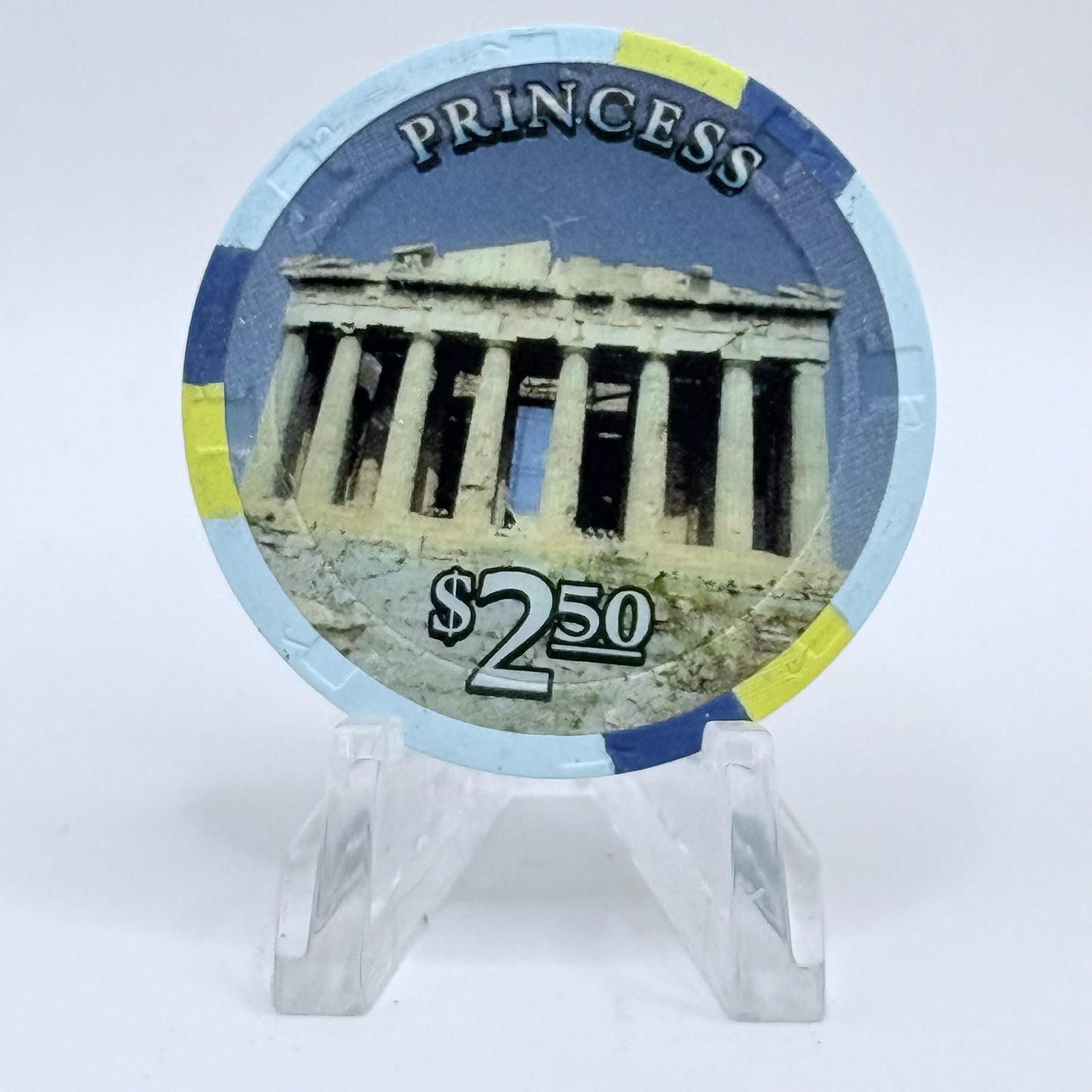 Caribbean Princess Princess Cruises Wet Chips 2004 $2.50 Casino Chip