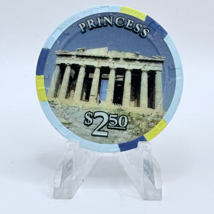 Caribbean Princess Princess Cruises Wet Chips 2004 $2.50 Casino Chip