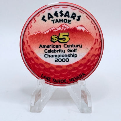 Caesars Tahoe Lake Tahoe Nevada 2000 'American Century Celebrity Golf Championship' LE $5 Casino Chip V7371
