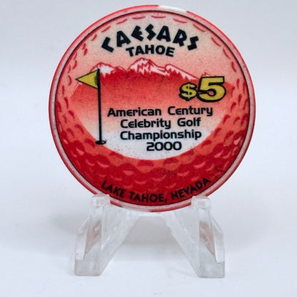 Caesars Tahoe Lake Tahoe Nevada 2000 'American Century Celebrity Golf Championship' LE $5 Casino Chip V7371