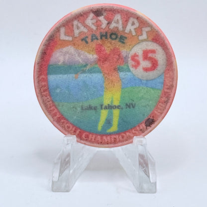 Caesars Tahoe Lake Tahoe Nevada 1995 'Celebrity Golf Championship' LE $5 Casino Chip N0659